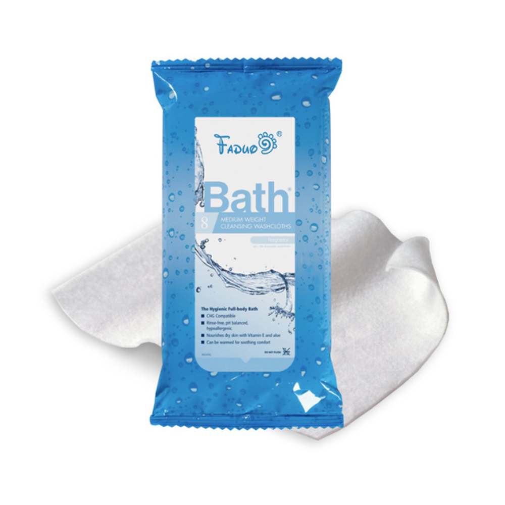 8 Counts Pre-Moistened Bath Body Wipes 