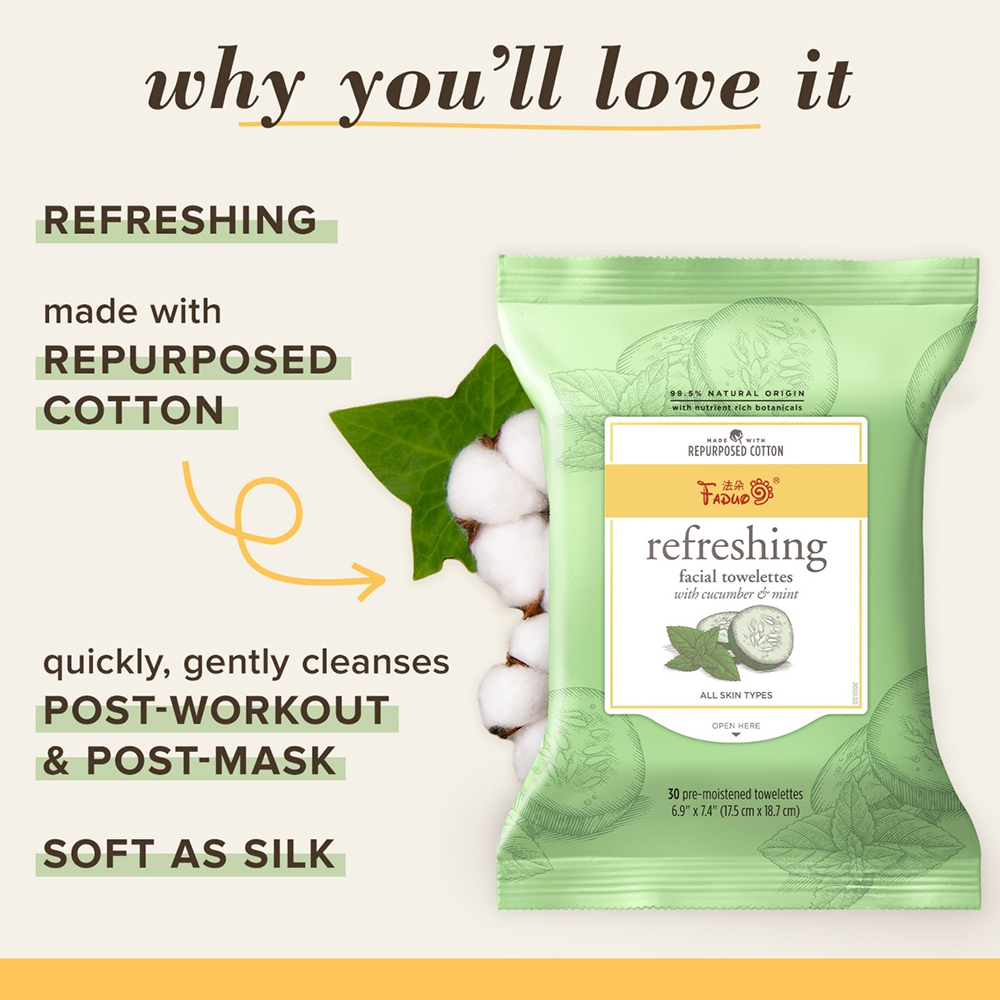 Cucumber Refreshing Facial Cleanser Towelettes