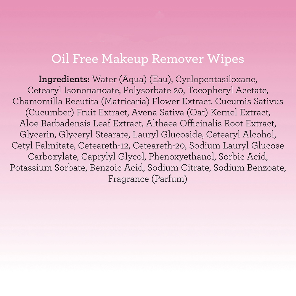 Oil-free Makeup Remover Wipes for All Skin Types