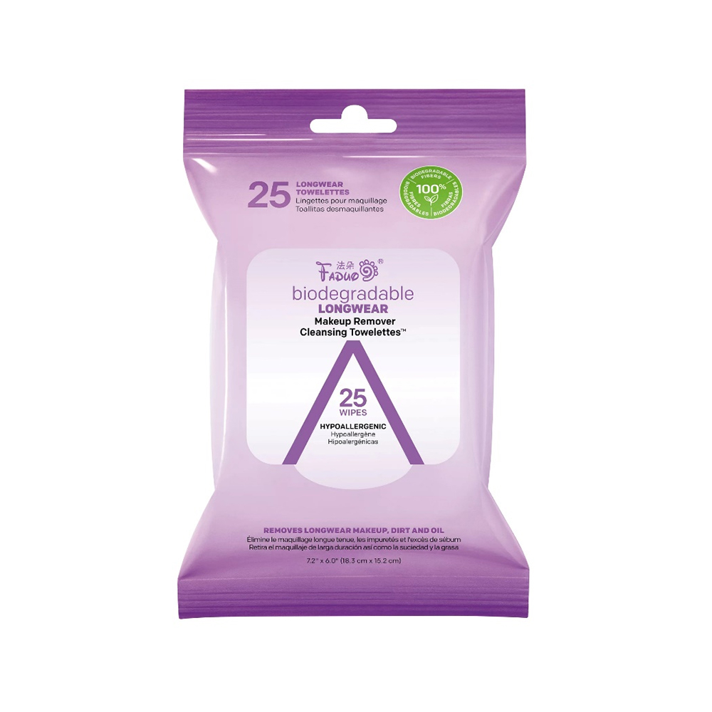 25 Count Biodegradable Makeup Remover Wipes